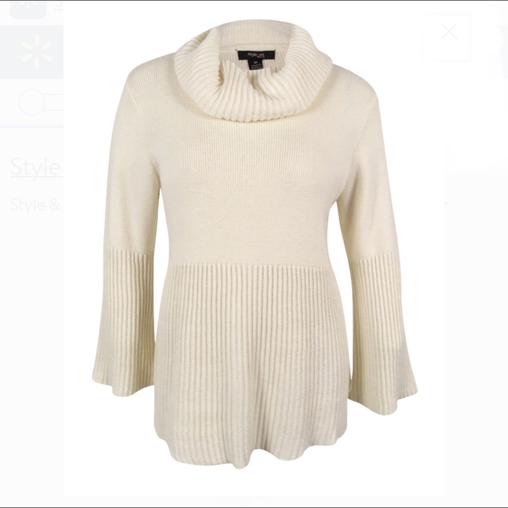 Style&Co Petite Bell-Sleeve Sweater